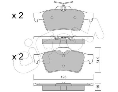 Sada brzdových destiček, kotoučová brzda CIFAM 822-337-3