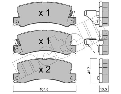Brake Pad Set, disc brake 22-0161-0