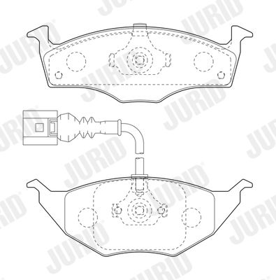 Комплект тормозных колодок, дисковый тормоз JURID 573126J для AUDI A2