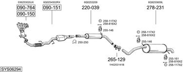 SISTEM DE ESAPAMENT BOSAL SYS06294