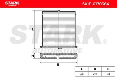 Филтър купе (поленов филтър) STARK SKIF-0170384