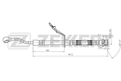 Тормозной шланг ZEKKERT BS-9474 для HYUNDAI SOLARIS