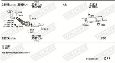 ABGASANLAGE WALKER PEK017995