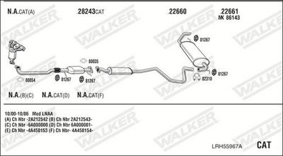 Изпускателна система WALKER LRH55967A