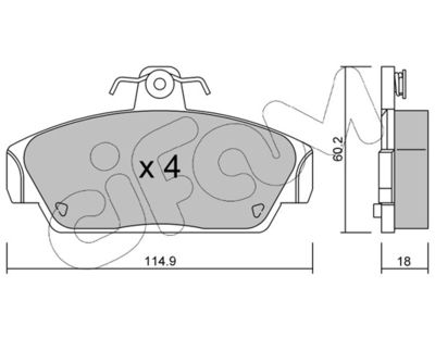 Комплект тормозных колодок, дисковый тормоз CIFAM 822-121-0 для ROVER 100