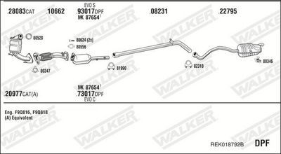 ABGASANLAGE WALKER REK018792B