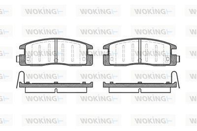 Комплект тормозных колодок, дисковый тормоз WOKING P2613.04 для ISUZU TROOPER