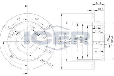 спирачен диск ICER 78BD6028-2