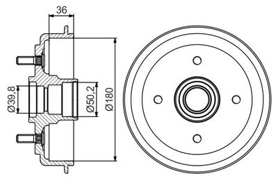 BOSCH 0 986 477 238 Гальмівний барабан для HYUNDAI (Хендай)