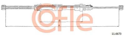 COFLE 92.11.6673 Трос ручного тормоза  для RENAULT EXPRESS (Рено Еxпресс)