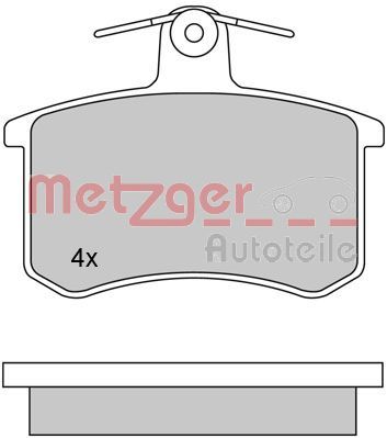 Комплект тормозных колодок, дисковый тормоз METZGER 1170030 для AUDI V8