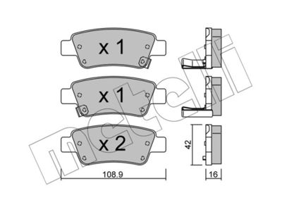 Комплект тормозных колодок, дисковый тормоз 22-0790-0