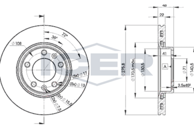 спирачен диск ICER 78BD7322-2