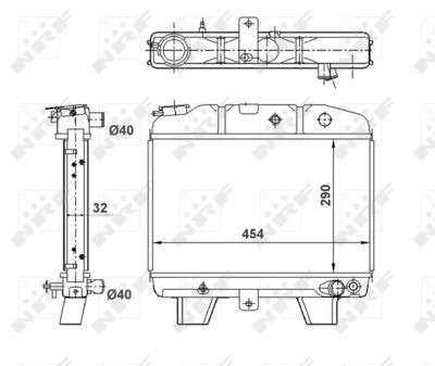 RADIATOR RACIRE MOTOR NRF 57101 3