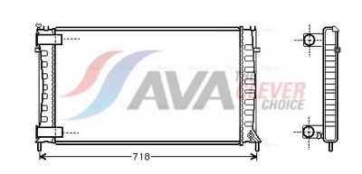 радиатор, охлаждане на двигателя AVA Clever Choice CN2144
