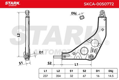 носач, окачване на колелата STARK SKCA-0050772