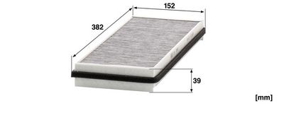 Cabinefilter met actieve kool past: RENAULT ESPACE IV 1.9D-3.5 11.02-12.15