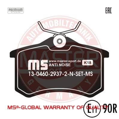 MASTER-SPORT GERMANY K6029372 Тормозные колодки и сигнализаторы  для AUDI A4 B6 Avant (8E5) 2.5 TDI quattro