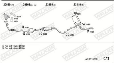 Изпускателна система WALKER ADK013360