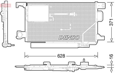 Конденсатор, кондиционер DENSO DCN17024 для MERCEDES-BENZ CLK