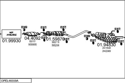 SISTEM DE ESAPAMENT MTS OPEL46559A005119