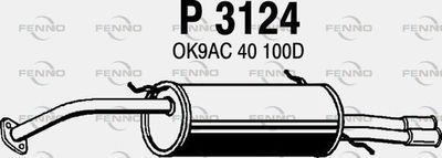 FENNO P3124 Глушитель выхлопных газов  для KIA CLARUS (Киа Кларус)