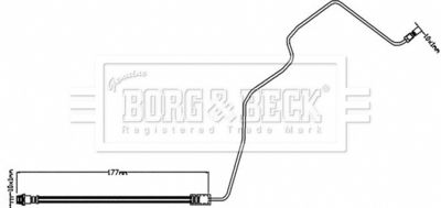 Brake Hose Borg & Beck BBH8554