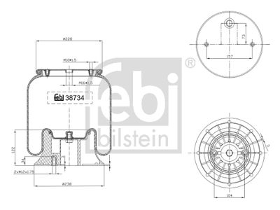 Bälgar, luftfjädring FEBI BILSTEIN 38734