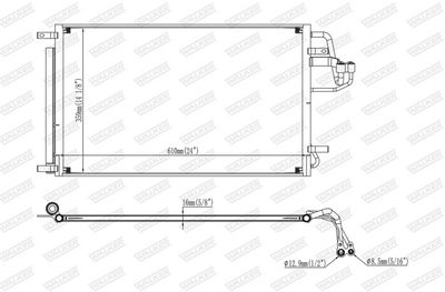 KONDENSATOR KLIMAANLAGE WALKER WCD00104 6