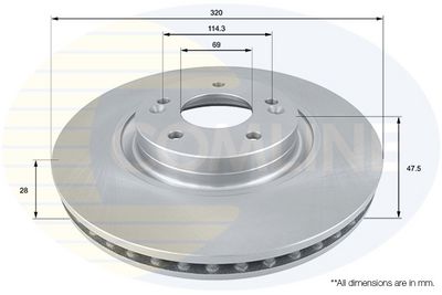 спирачен диск COMLINE ADC2412V