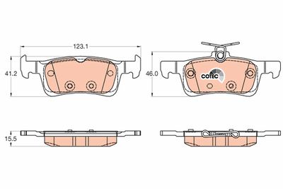 Brake Pad Set, disc brake GDB2037