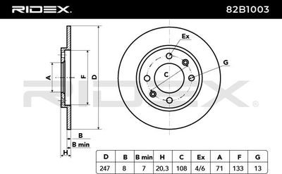 спирачен диск RIDEX