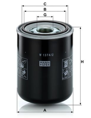 Hydraulisch filter (geschroefd) past: FENDT 307 C TURBO FARMER, 307 CI FARMER 2WD, 307 CI FARMER 4WD, 308 C FARMER, 308 CA FARMER, 308 CI FARMER, 309 C TURBO FARMER, 309 CA FARMER, 309 CI FARMER