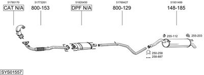 SISTEM DE ESAPAMENT BOSAL SYS01557