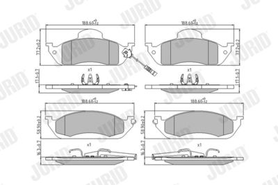 Brake Pad Set, disc brake 573034J