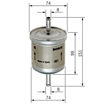 filtru combustibil BOSCH 0 450 905 201 filtru combustibil BOSCH 0 450 905 201