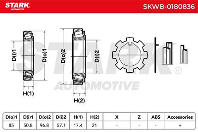 комплект колесен лагер STARK SKWB-0180836