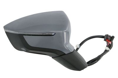 Zijspiegel Rechts (elektrisch, in reliëf, met verwarming, assistent rijstrookverandering, under-coated, elektrisch opklapbaar, met indicator) past: CUPRA ATECA  SEAT ATECA 04.16-