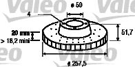 Тормозной диск VALEO 186149 для ALFA ROMEO 164