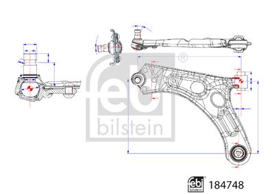 Wahacz, zawieszenie koła FEBI BILSTEIN 184748