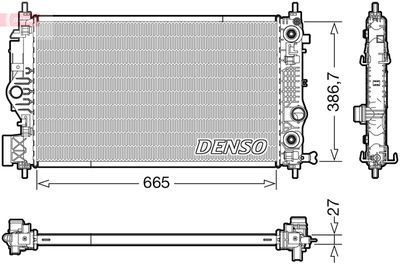 DENSO DRM20126 Радиатор охлаждения двигателя  для OPEL CASCADA (Опель Каскада)