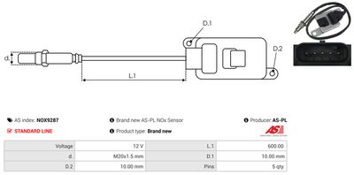 SENZOR NOX INJECTIE ADITIV AS-PL NOX9287 2