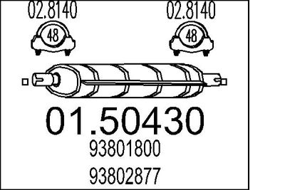 MTS 01.50430 Глушник вихлопних газів для IVECO (Ивеко)