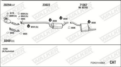 Изпускателна система WALKER FOK014486A