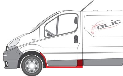 Dorpel aan autozijde Voor Links past: NISSAN PRIMASTAR X83  OPEL VIVARO A  RENAULT TRAFIC II 03.01-01.16