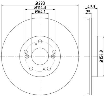 DON PCD14372 Тормозные диски  для HONDA CIVIC (Хонда Цивик)