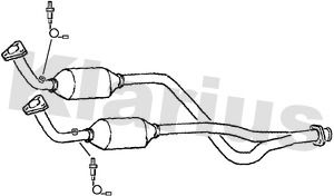 KLARIUS 322337 Катализатор  для LAND ROVER RANGE ROVER II (P38A) 3.9 4x4
