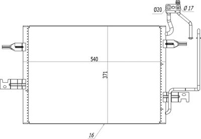 Конденсатор, кондиционер HART 612 260 для OPEL MERIVA
