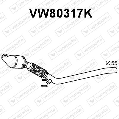 Катализатор VENEPORTE VW80317K для VW JETTA