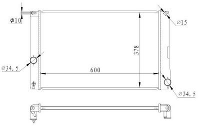 Radiator, engine cooling 550008